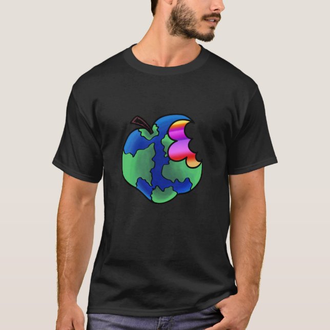 Javis essen WeltT - Shirt (Schwarzes) (Vorderseite)