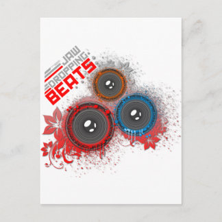 Jaw Dropping Beats - Music DJ Graffiti Urban Postkarte