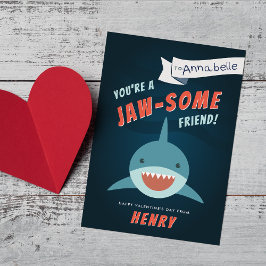 Jaw-Manche Hai-Klassenraum Valentinstag-Karte Einladung