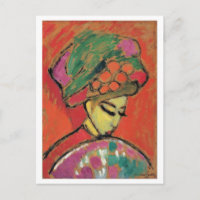 Jawlensky Young Girl mit Flower Hat Fine Art
