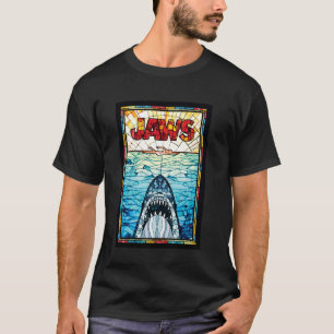 Jaws 50th Anniversary Poster Bleiglasfront & T-Shirt