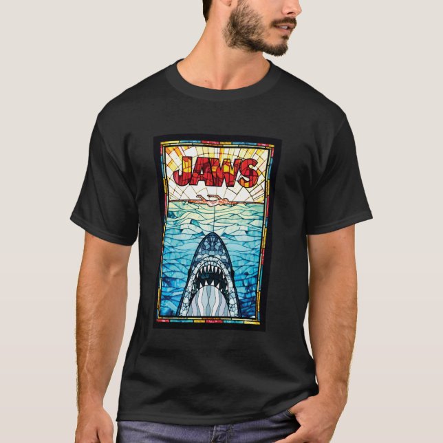Jaws 50th Anniversary Poster Bleiglasfront & T-Shirt (Vorderseite)