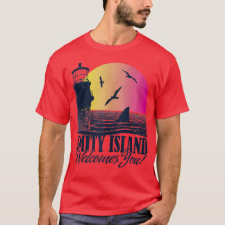 Jaws Amity Island heißt Sie willkommen im Leuchttu T-Shirt