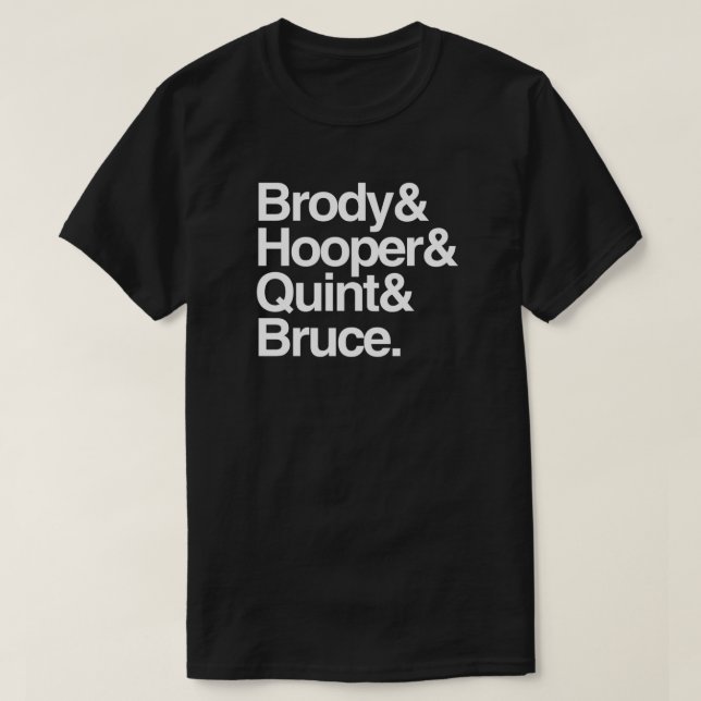 Jaws - Brody and Hooper and Quint and Bruce Classi T-Shirt (Design vorne)
