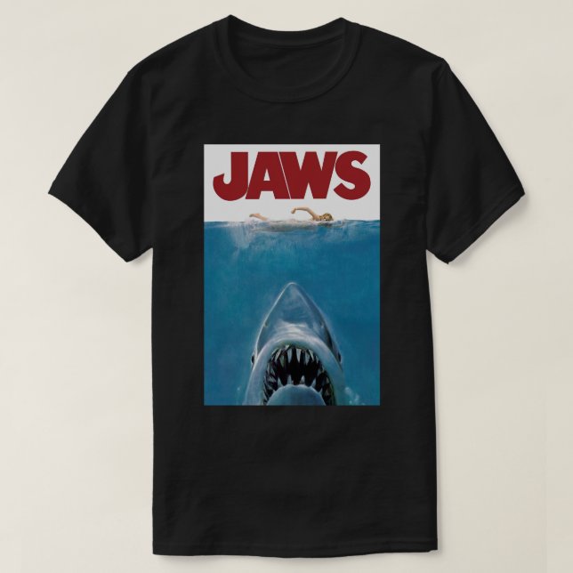 Jaws Fan machte klassischen T - Shirt (Design vorne)