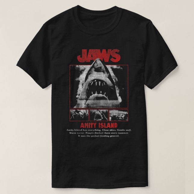 Jaws Movie Pop Poster T-Shirt (Design vorne)