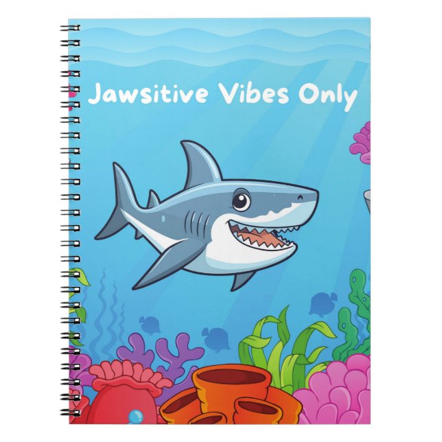Jawsitive Vibes Only Spiral Notebook Notizblock (Vorderseite)
