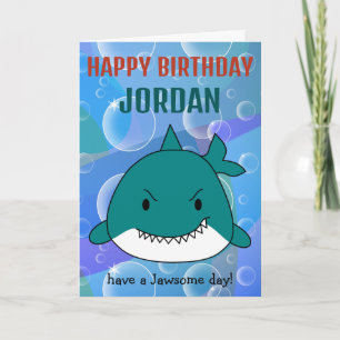 Jawsome-Hai-Geburtstag Personalisiert Karte