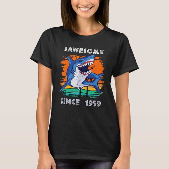 Jawsome Phantastisch seit 1959 Haisee Sea Fans B T-Shirt (Vorderseite)