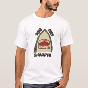 Jawsome Shark 100 Days of School 100 Days Sharper T-Shirt