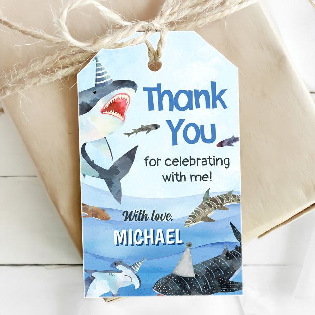 Jawsome Shark Under Sea Birthday Geschenkanhänger (Von Creator hochgeladen)