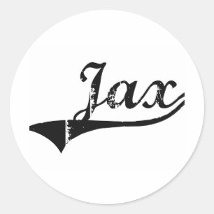 Jax Classic Style Name Runder Aufkleber