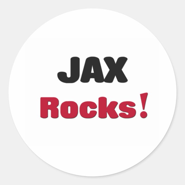 Jax Rocks Runder Aufkleber (Vorderseite)