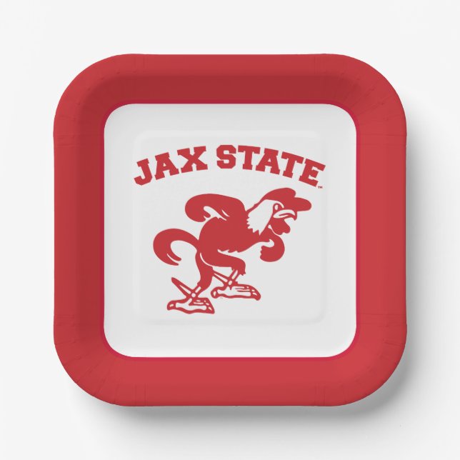 JAX-Staat Gamecocks, Staat Jacksonville Pappteller (Vorderseite)