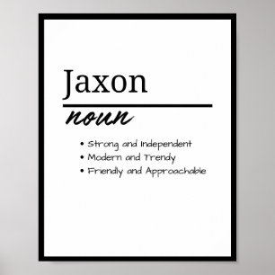 Jaxon, Jungen Personalisierter Name Definition Poster