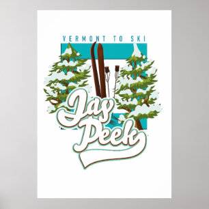 Jay Flüchtige Blick Vermont Skigobild Poster