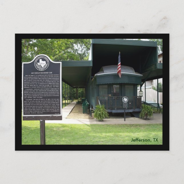 Jay Gould's Railroad Car Postkarte (Vorderseite)