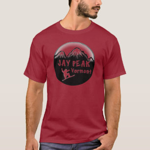 Jay-Höchstvermont künstlerischer Skier T-Shirt