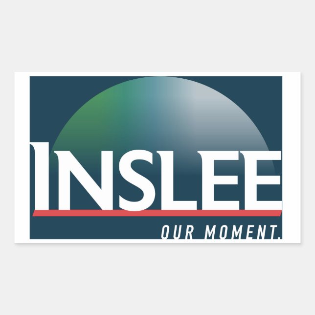 Jay Inslee 2020 Rechteckiger Aufkleber (Vorderseite)