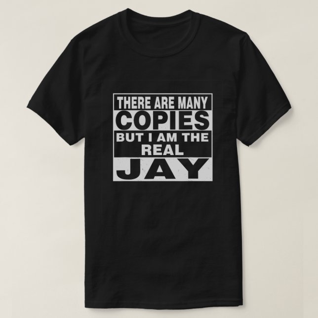 Jay Name des personalisierten T-Shirts Nachname (Design vorne)