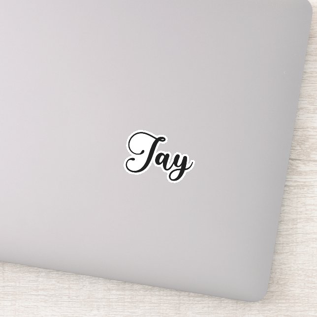 Jay Name - Handgeschriebene Kalligrafie Aufkleber (Detail)