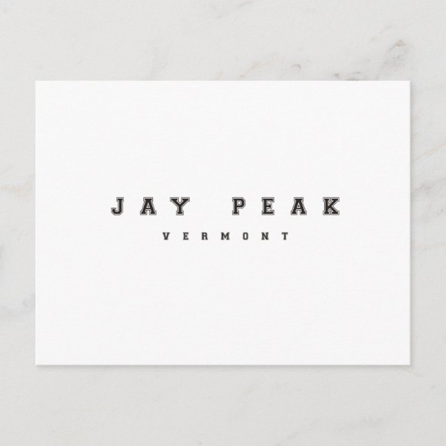 Jay Peak Vermont Postkarte (Vorderseite)