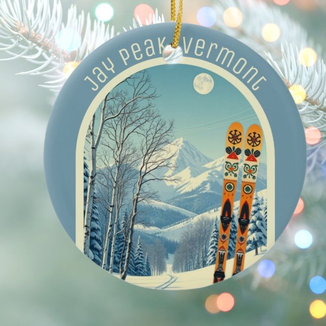 Jay Peak Vermont ski souvenir  Keramik Ornament (Von Creator hochgeladen)