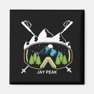Jay Peak Vermont Skifahren Skifahrer Skibrille und Magnet