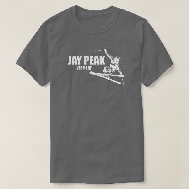 Jay Peak Vermont Skifahrer T-Shirt (Design vorne)