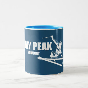 Jay Peak Vermont Skifahrer Zweifarbige Tasse