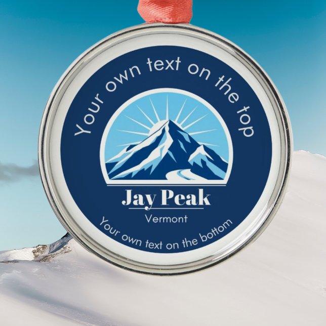 Jay Peak Vermont USA Skigebiet Ferien Medaille Ornament Aus Metall (Von Creator hochgeladen)