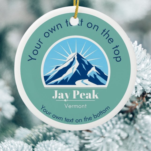 Jay Peak Vermont USA Skiurlaub Weihnachten Keramik Ornament (Von Creator hochgeladen)