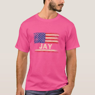 Jay Vorname Shirt Jay Name American Flag