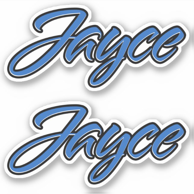 Jayce Name blue Aufkleber Sticker Stickerset (Vorderseite)
