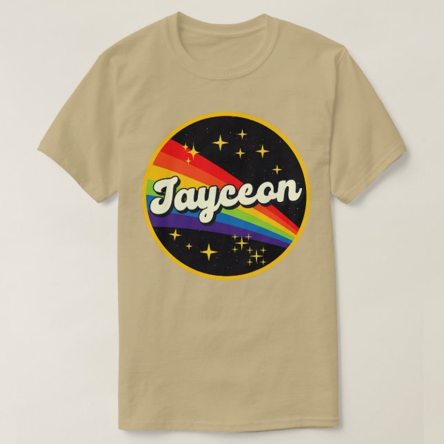 Jayceon Rainbow in Space Vintag Style T-Shirt (Design vorne)