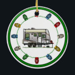 Jayco Trailer RV Happy Camper Keramik Ornament<br><div class="desc">Jayco Trailer RV Happy Camper Art ist so niedlich wie möglich. Du hast so etwas noch nie gesehen. Eine glückliche Schöpfung aus der Fantasie des kleinen Jungen, der in einem über 70 Jahre alten Künstler lebt. Lass ihm heraus zu kommen und zu spielen, indem er seine lustigen Camper in die...</div>