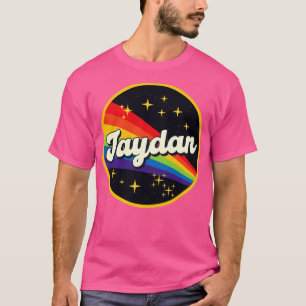 Jaydan Regenbogen im Weltraum im Vintage-Stil T-Shirt