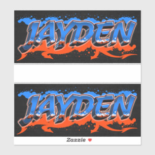 Jayden Vorname Name Graffiti Aufkleber Sticker