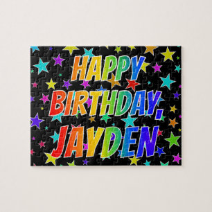 "JAYDEN" Vorname, Spaß "GLÜCKLICHER GEBURTSTAG" Puzzle