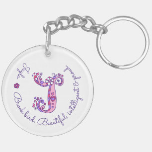 Jayla monogramm J Name und Bedeutung Schlüsselring