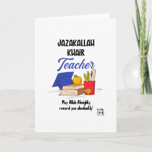 JazakAllah Lehrerkarte Karte