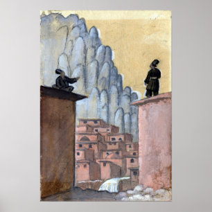 Jāzeps Grosvalds Kurds on the Roof Poster