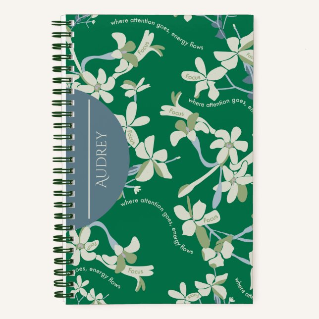 JAZMIN FOCUS GREEN NOTIZBUCH (Vorderseite)