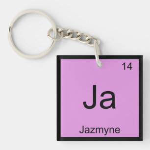 Jazmyne Namenschemie-Element-Periodensystem Schlüsselanhänger
