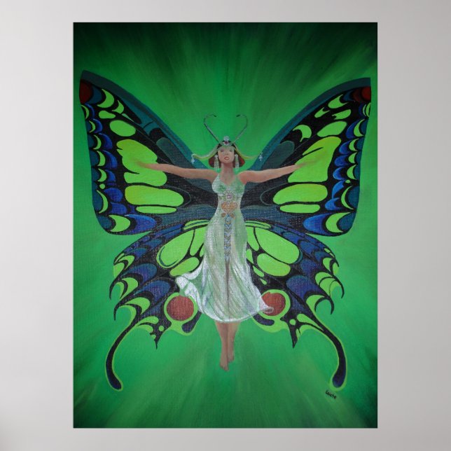 Jazz Age Showgirl Flapper Weekend Butterfly Wings Poster (Vorne)