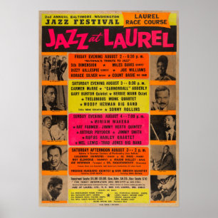 Jazz auf Laurel Vintag Concert Poster