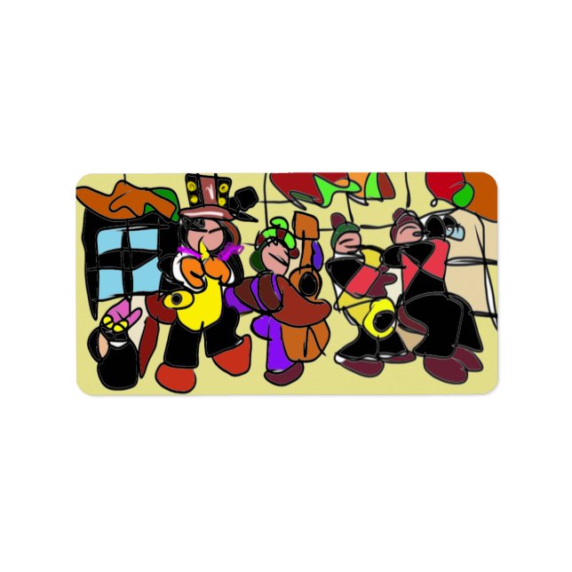 Jazz Autumn Adressaufkleber (Vorne)