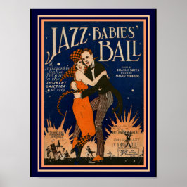 "Jazz Babies Ball" Deko Sheet Music Print 12 x 16