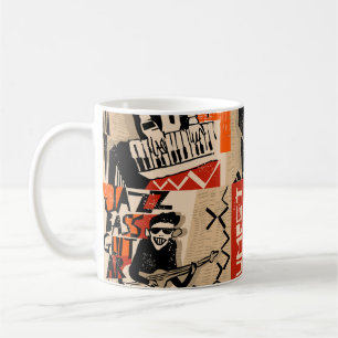 Jazz Band Cool Vintage Poster Kaffeetasse