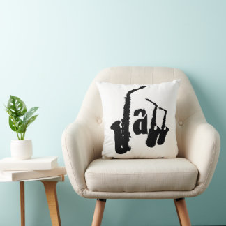 Jazz Black Sax Wählen Sie Ihren Farbhintergrund Pi Kissen